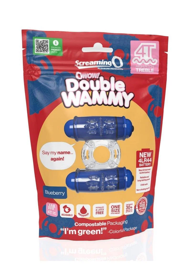 4t Double Wammy Silicone Rechargeable Dual Vibrating Couples Cock Ring - Image 14