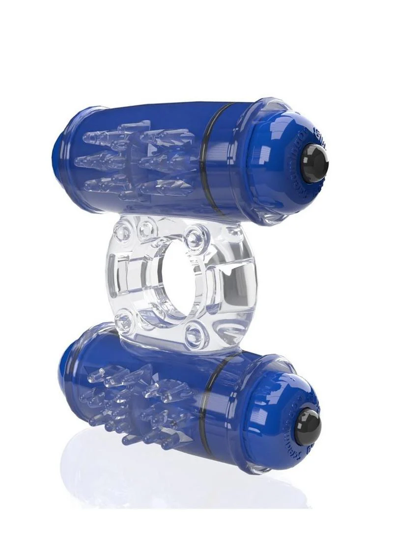 4t Double Wammy Silicone Rechargeable Dual Vibrating Couples Cock Ring - Image 15