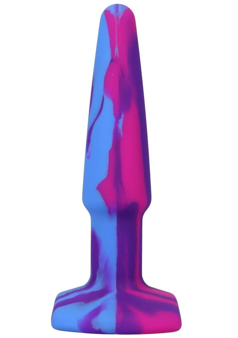 A-Play Groovy Silicone Anal Plug 4in - Fuschia - Image 3