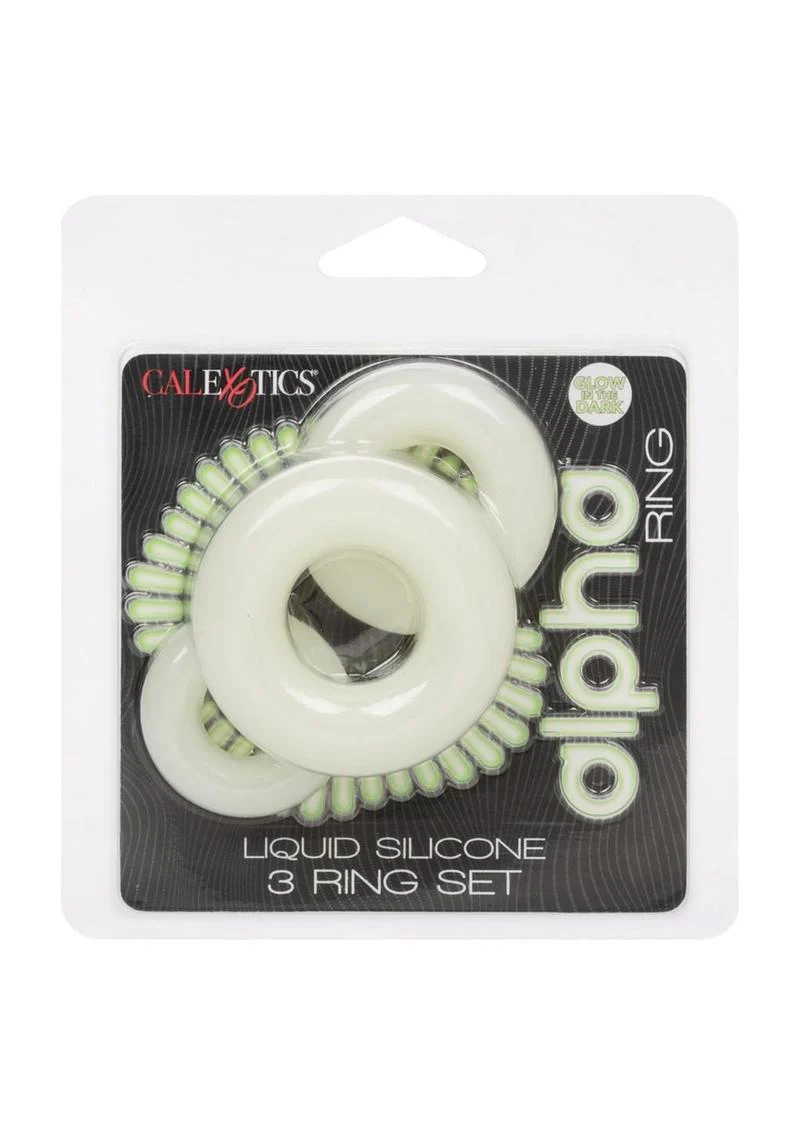 Alpha Glow In The Dark Liquid Silicone 3 Ring - Image 2