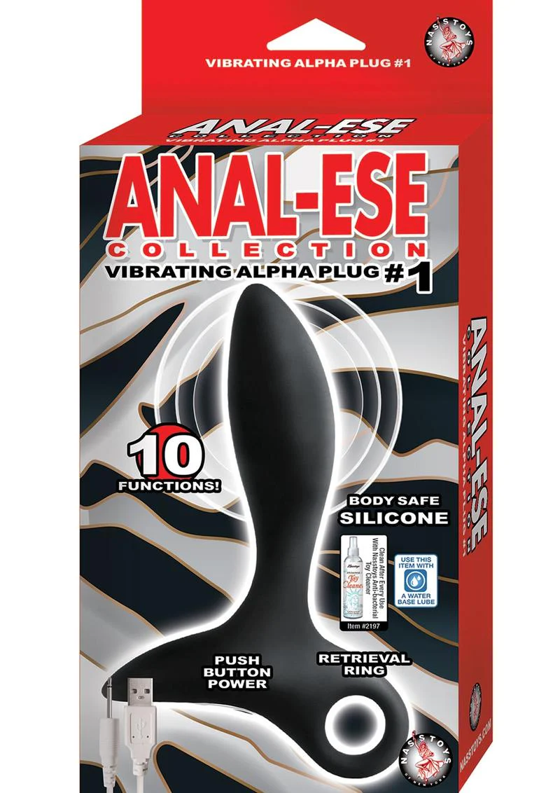 Anal-Ese Collection Rechargeable Vibrating Silicone Alpha Plug #1 - Image 2