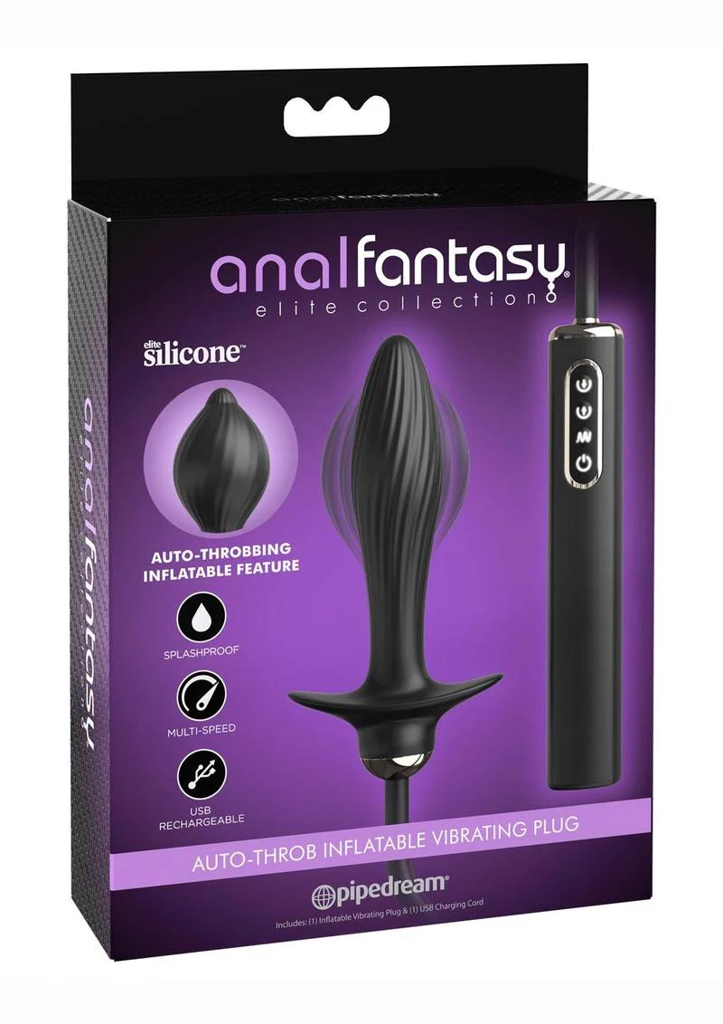 Anal Fantasy Elite Auto-Throb Rechargeable Silicone Inflatable Vibrating Plug - Image 2
