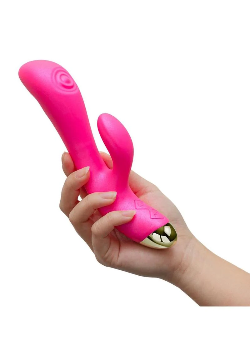 Aria Pleasin' AF Rechargeable Silicone Rabbit Vibrator - Image 4