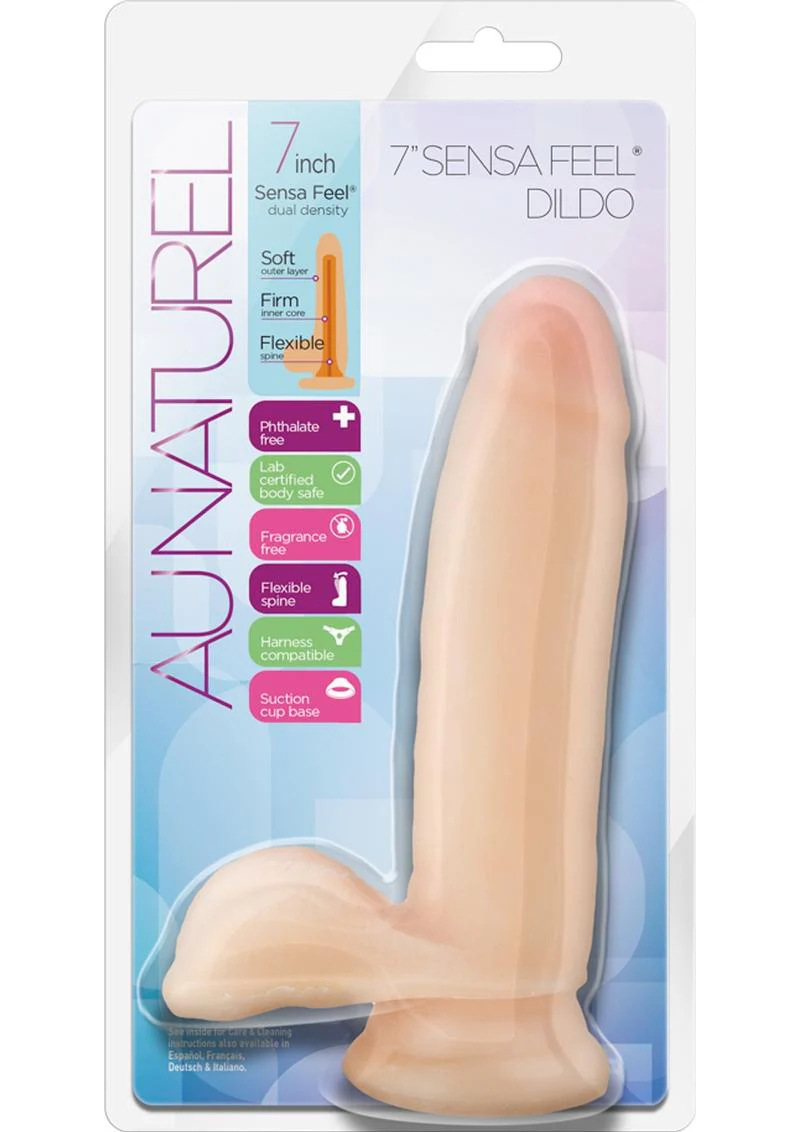 Au Naturel Sensa Feel Dildo with Balls - Image 2