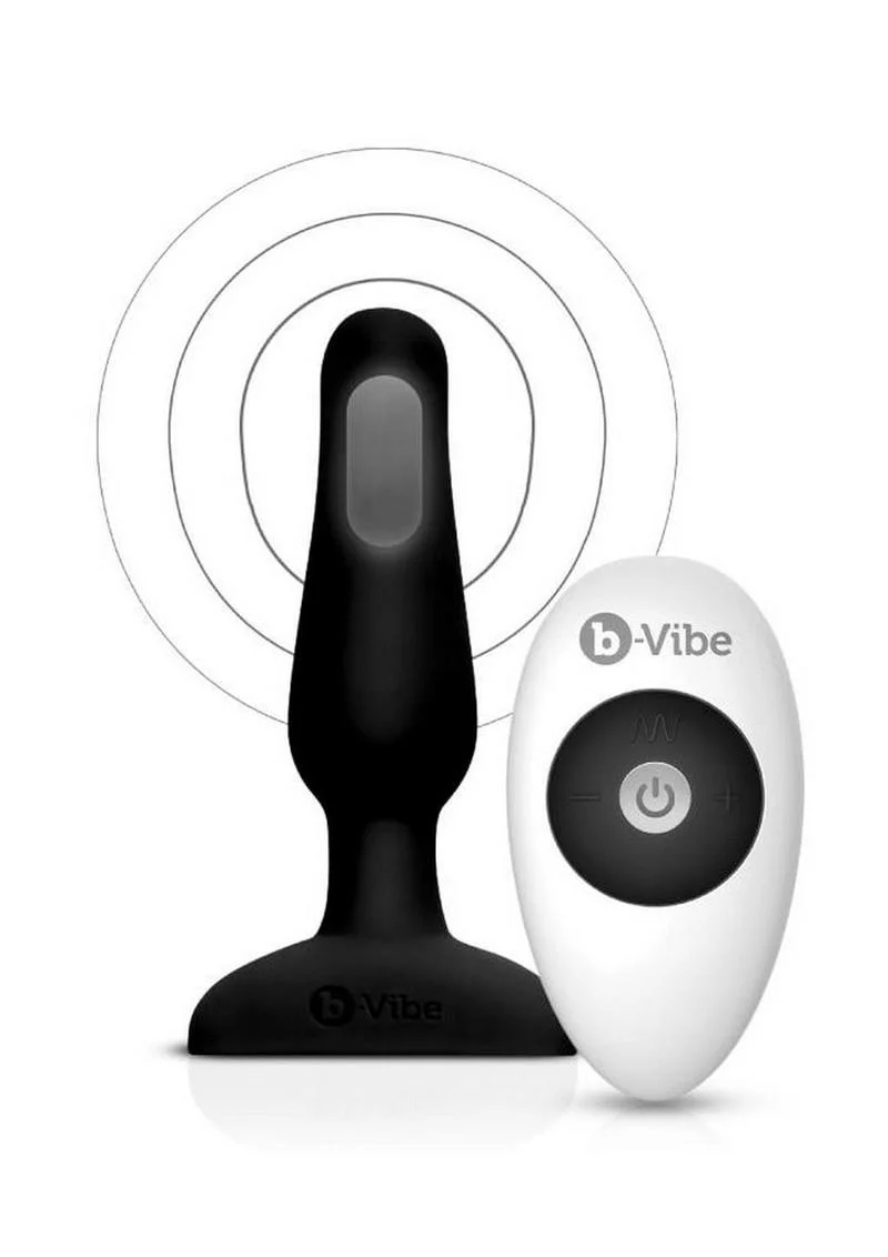 B-Vibe Novice Plug Rechargeable Silicone Anal Plug with Remote Control - Image 6