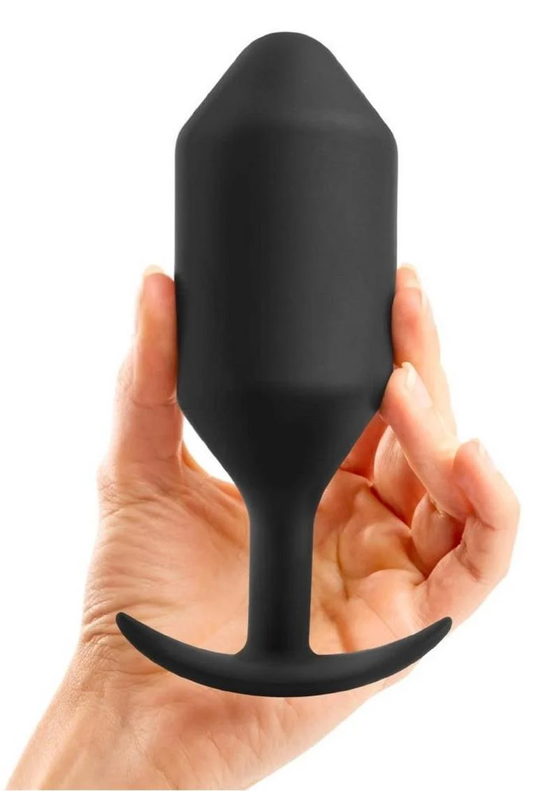 B-Vibe Snug Plug 6 Silicone Weighted Anal Plug - Image 4
