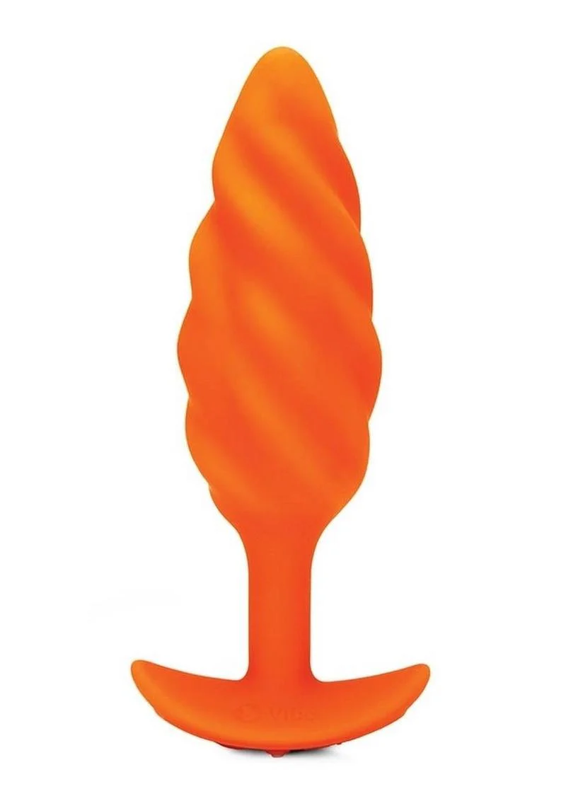 B-Vibe Swirl Textured Rechargeable Silicone Anal Plug - Image 2