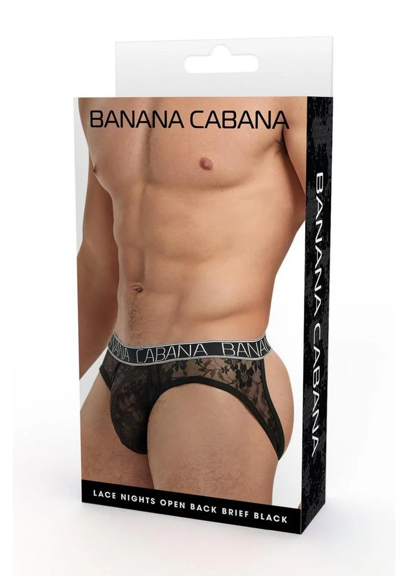 Banana Cabana Lace Nights Open Back Brief - Image 4