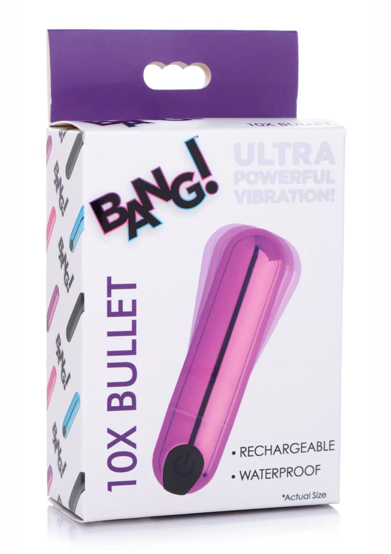 Bang! 10x Vibrating Metallic Rechargeable Bullet Vibrator - Image 14