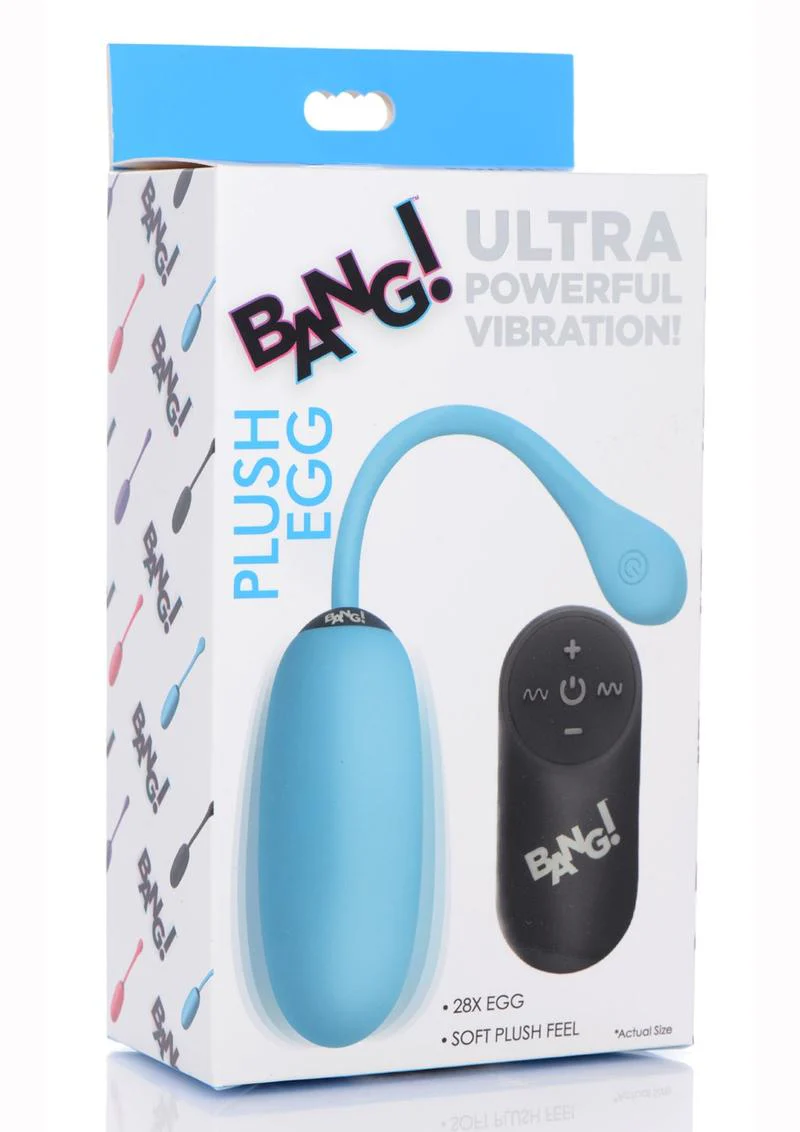 Bang! 28x Plush Silicone Rechargeable Egg with Remote Control - Image 8