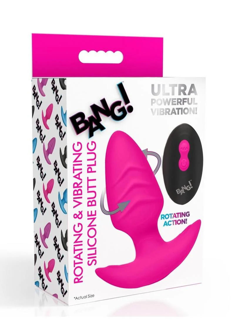 Bang Rotating Vibra Plug W/Remote Pnk - Image 2