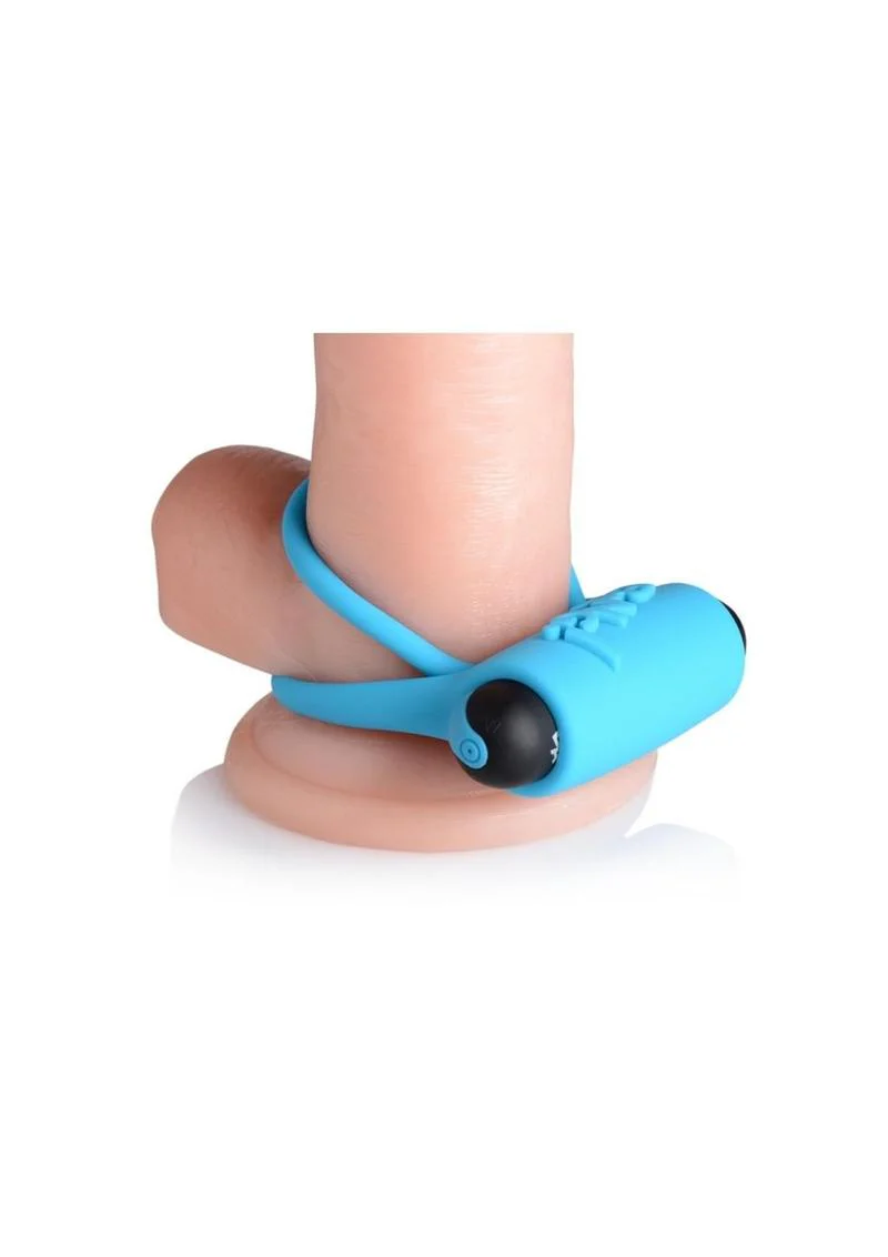 Bang! Silicone Rechargeable Cock Ring and Bullet with Remote Control - Image 10