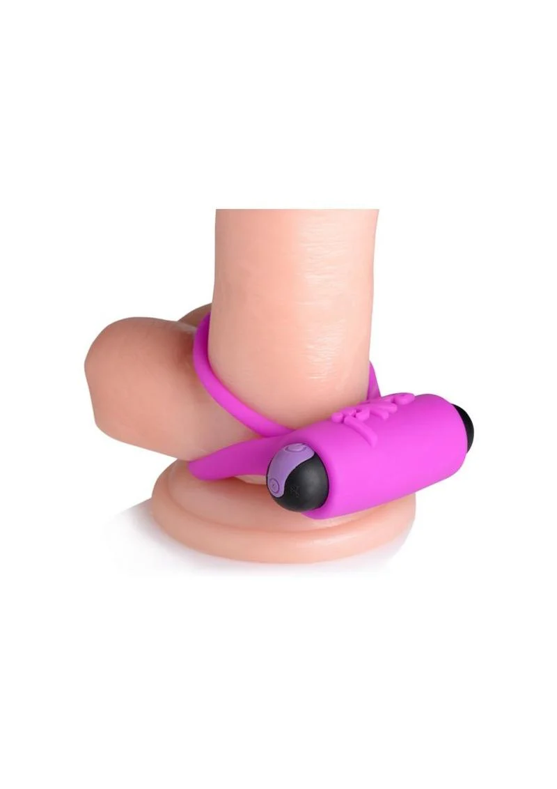 Bang! Silicone Rechargeable Cock Ring and Bullet with Remote Control - Image 16