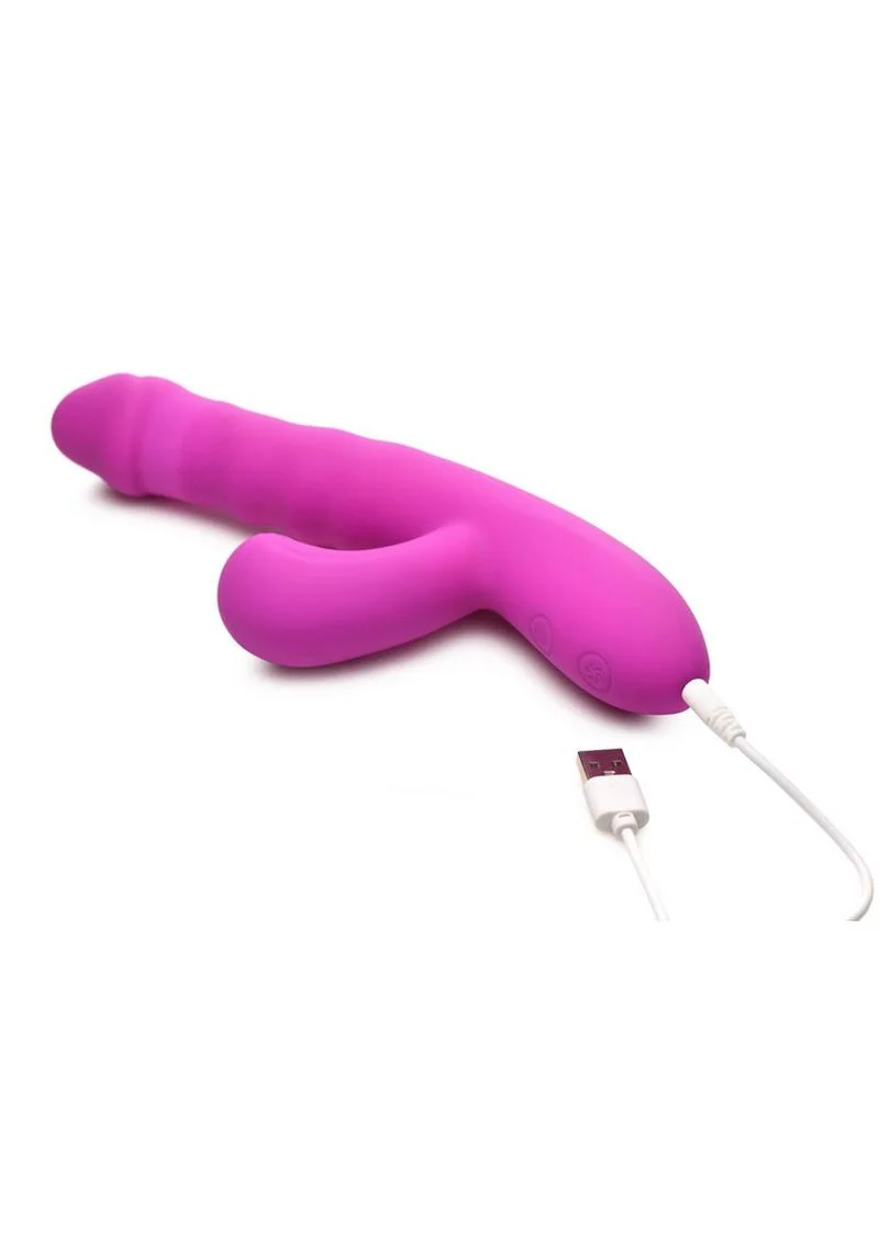 Bang! Thrusting and Sucking Rechargeable Silicone Rabbit Vibrator - Image 3