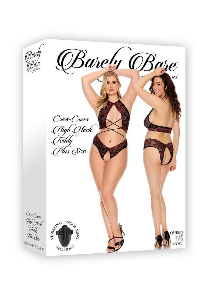 Barely Bare Criss-Cross High Neck Teddy - Image 3