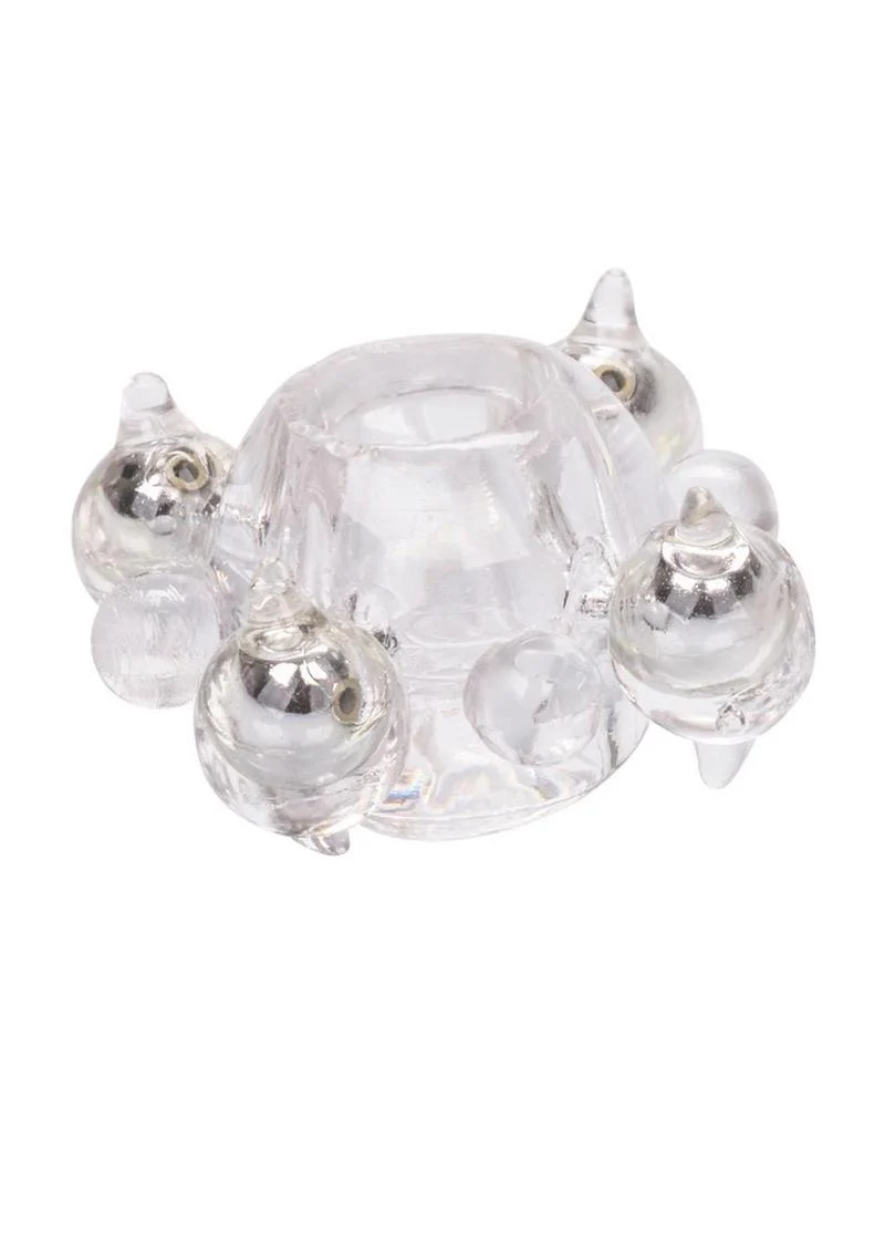 Basic Essentials Enhancer Cock Ring with Beads - Image 3