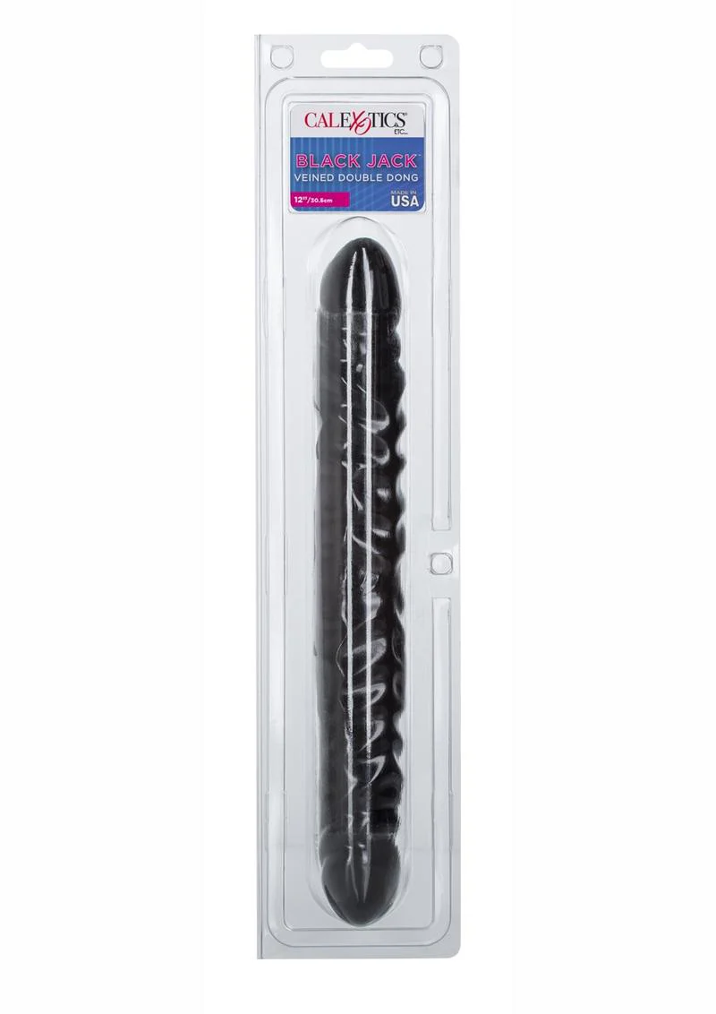 Black Jack Veined Double Dildo - Image 2