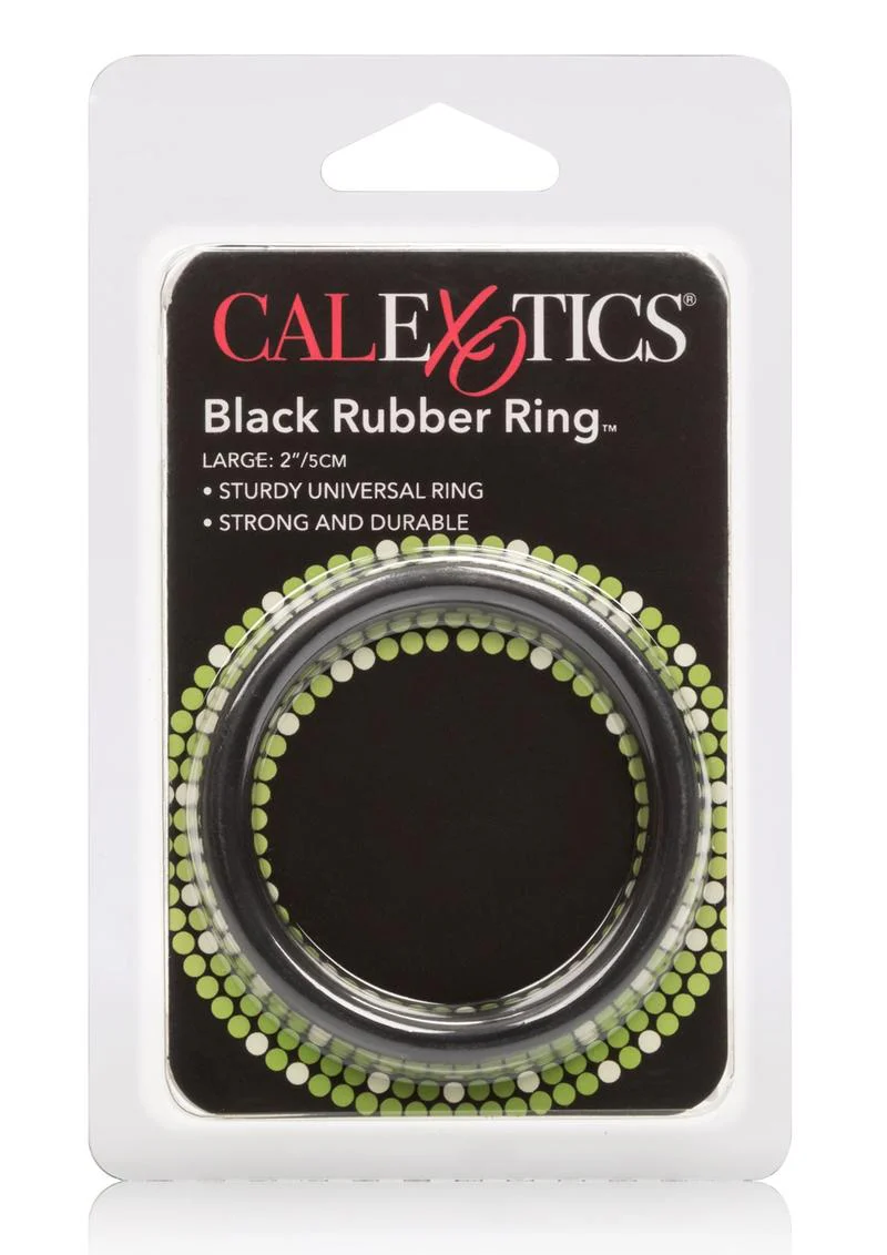 Black Rubber Cock Ring - Image 4