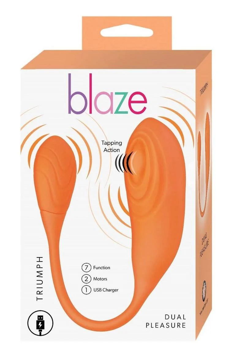 Blaze Triumph Rechargeable Silicone Dual Vibrator - Image 3