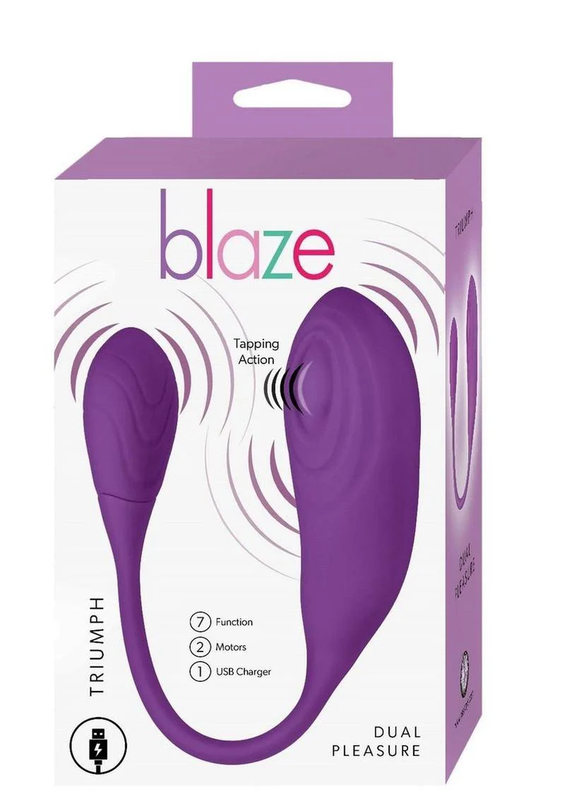 Blaze Triumph Rechargeable Silicone Dual Vibrator - Image 6