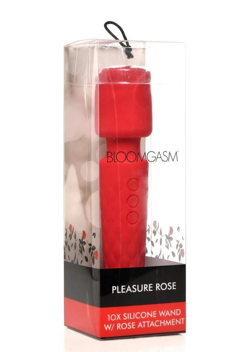 Bloomgasm Pleasure Rose 10x Rechargeable Silicone Wand with Rose Attachment - Image 2