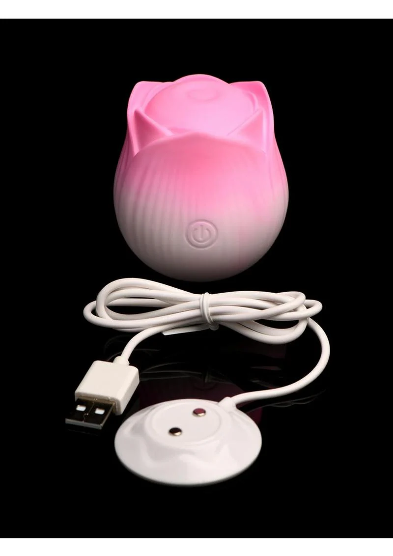 Bloomgasm Pulsing Petals Throbbing Silicone Rechargeable Rose Stimulator - Image 7