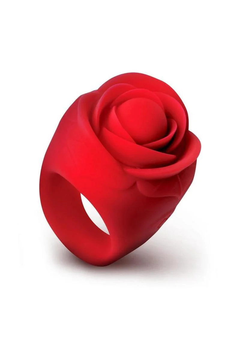 Bloomgasm Rose Ring Rechargeable Silicone Finger Vibrator