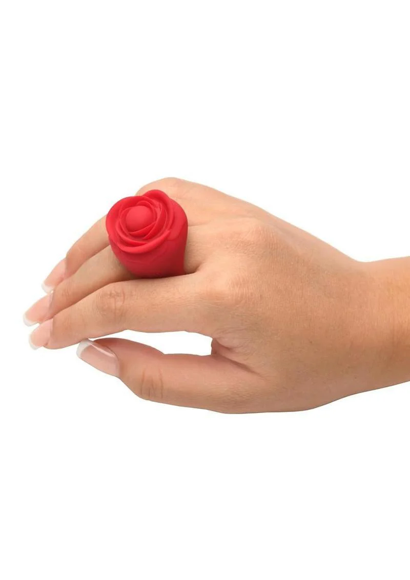 Bloomgasm Rose Ring Rechargeable Silicone Finger Vibrator - Image 4