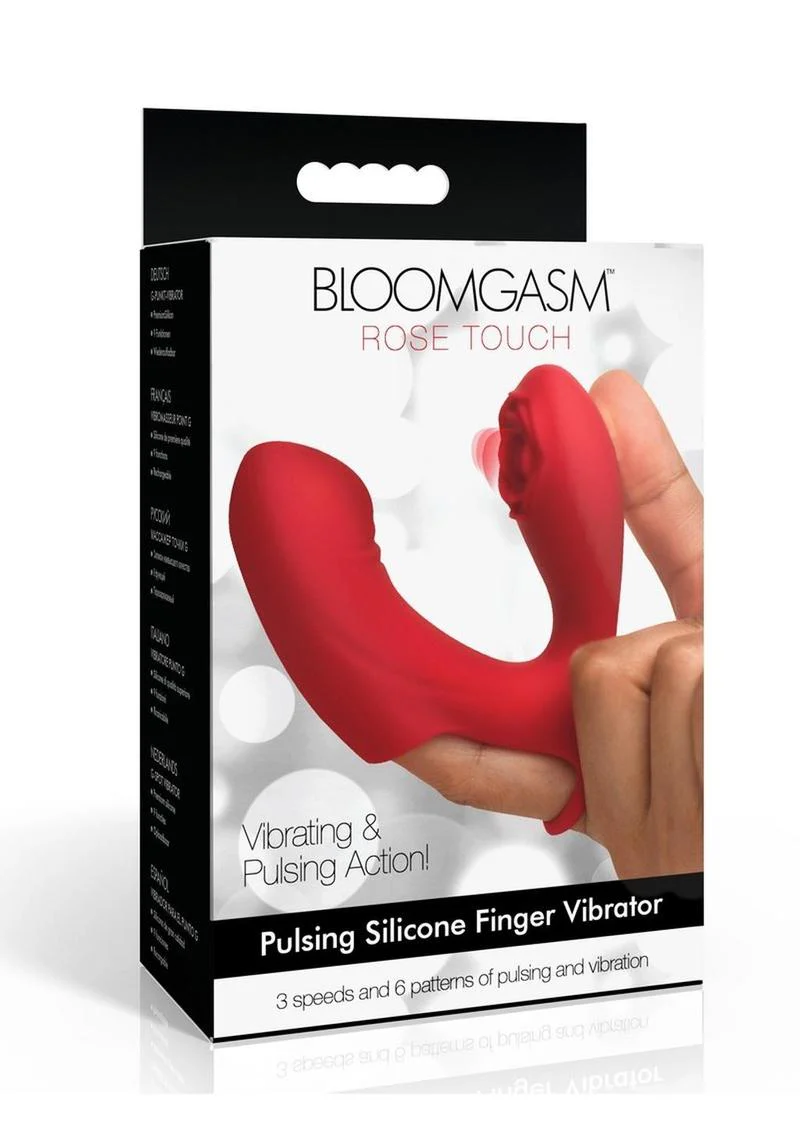Bloomgasm Rose Touch Pulsing Rechargeable Silicone Finger Vibrator - Image 2