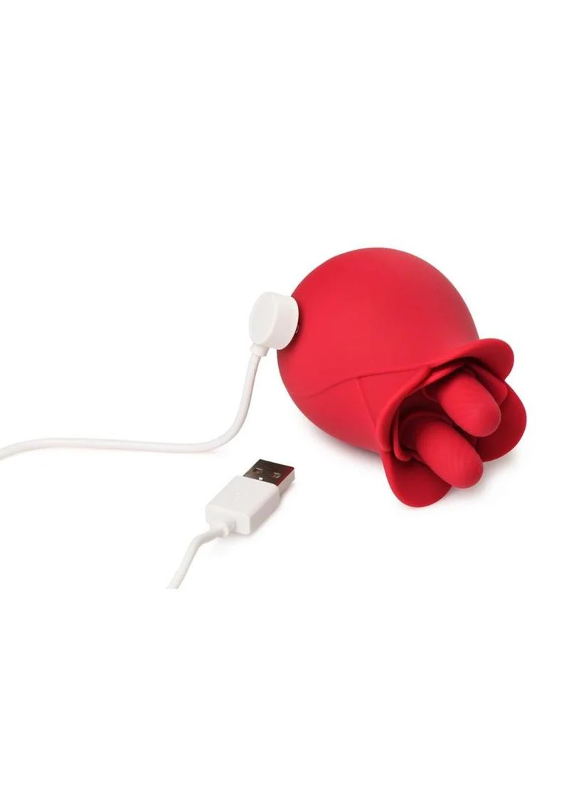 Bloomgasm The Rose Fondle 10x Silicone Rechargeable Massaging Rose Clit Stimulator - Image 4