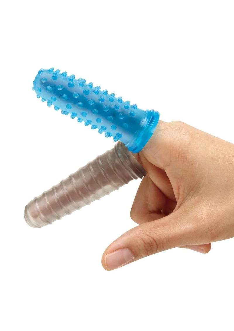 Blue Line Anal Stimulating Finger Sleeves - Image 3