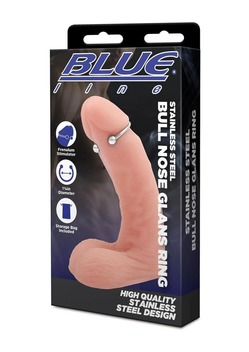 Blue Line Bull Nose Glans Ring 32mm -Stainless - Image 2
