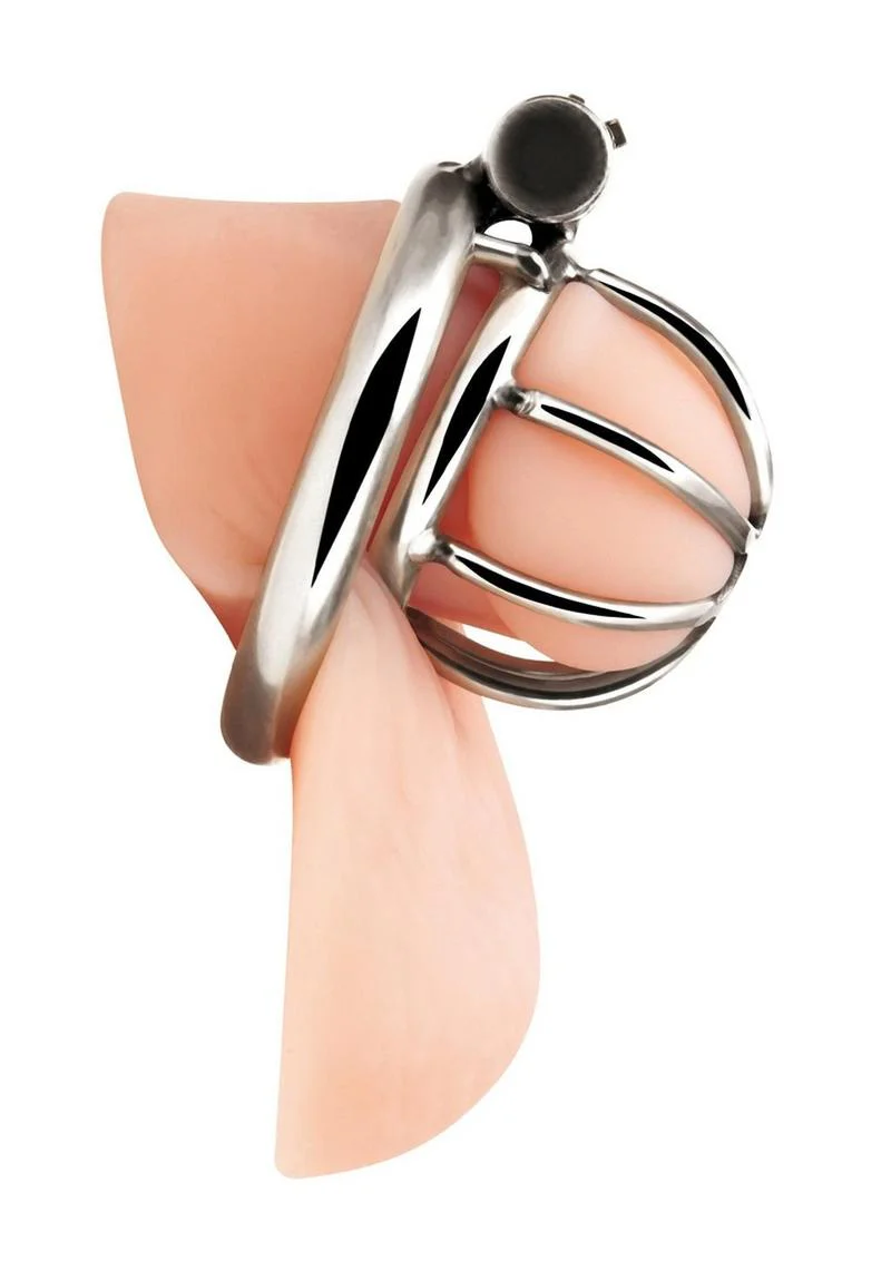Blue Line Little Cock Chastity Cage - Stainless - Image 3