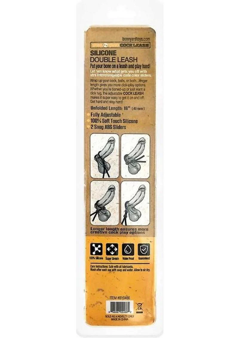 Boneyard Double Slide Cock Leash 3x Stretch Silicone - Image 4