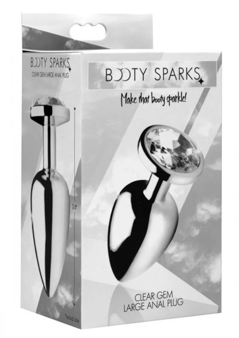 Booty Sparks Clear Gem Large Anal Plug - Image 2