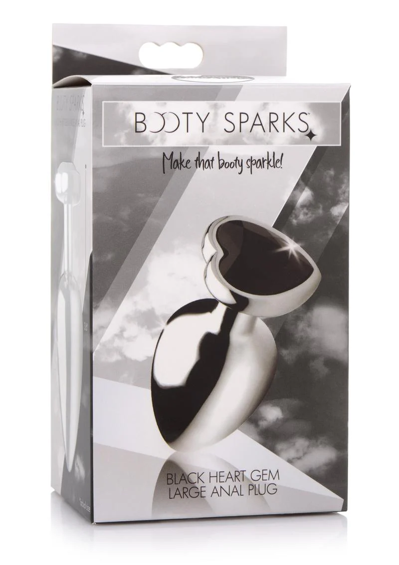 Booty Sparks Gemstones Black Heart Anal Plug - Image 4