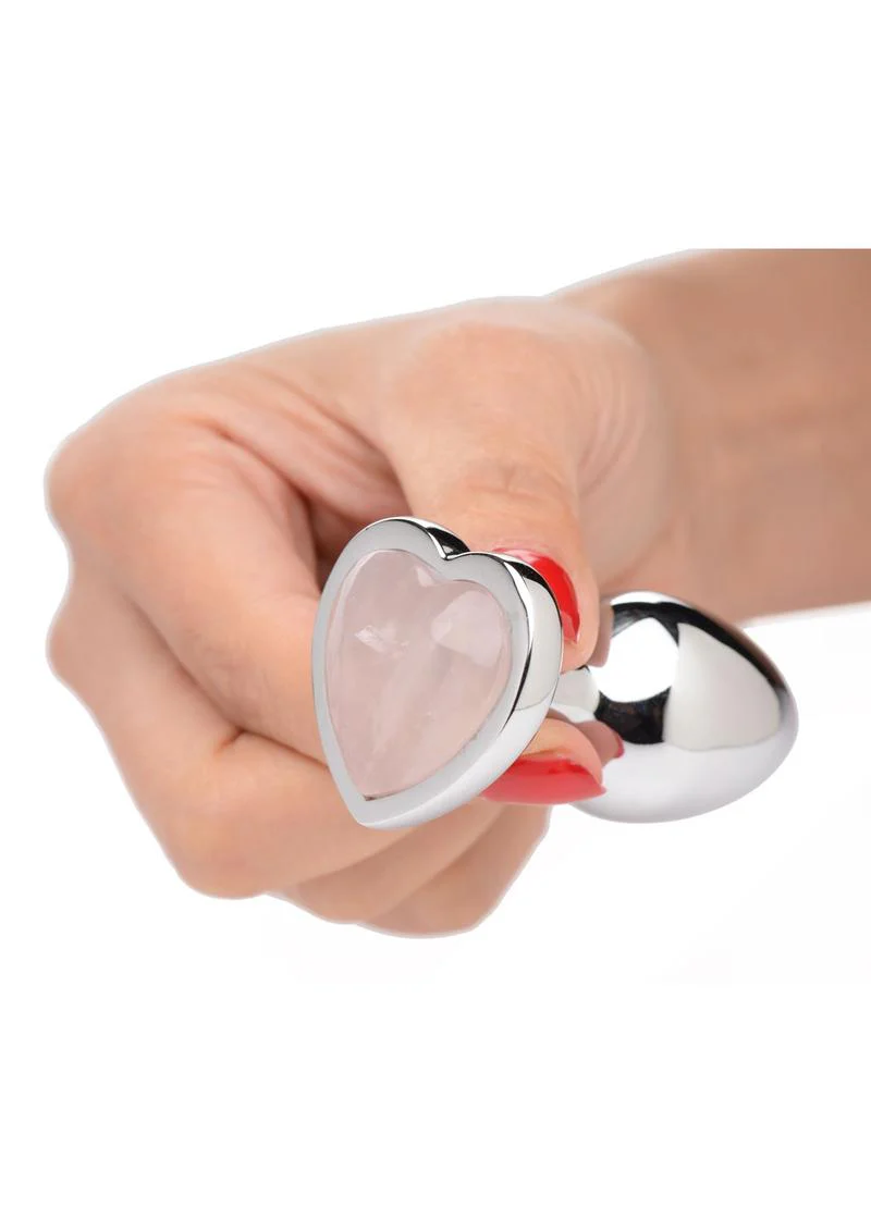 Booty Sparks Gemstones Rose Quartz Heart Anal Plug - Image 6