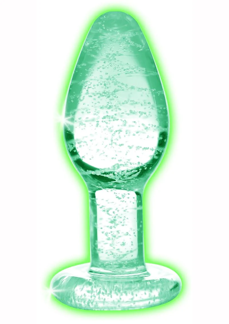 Booty Sparks Glow In The Dark Glass Anal Plug - Image 3