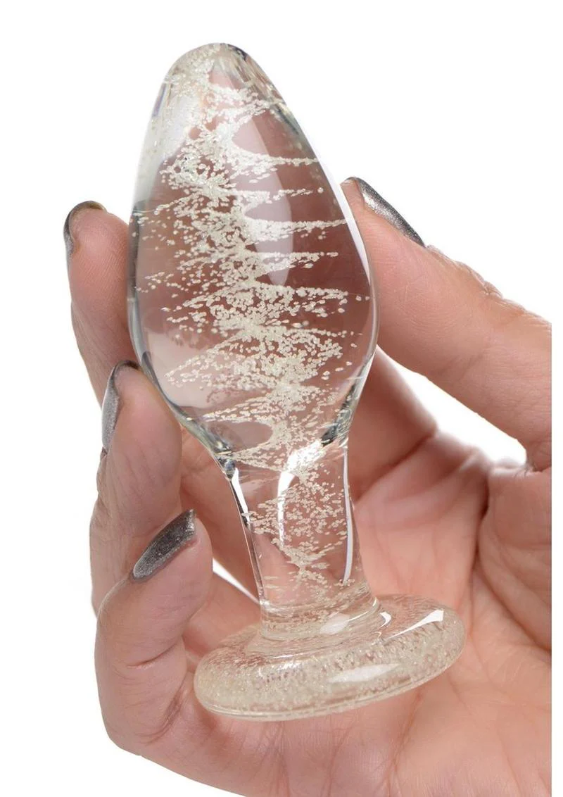Booty Sparks Glow In The Dark Glass Anal Plug - Image 6