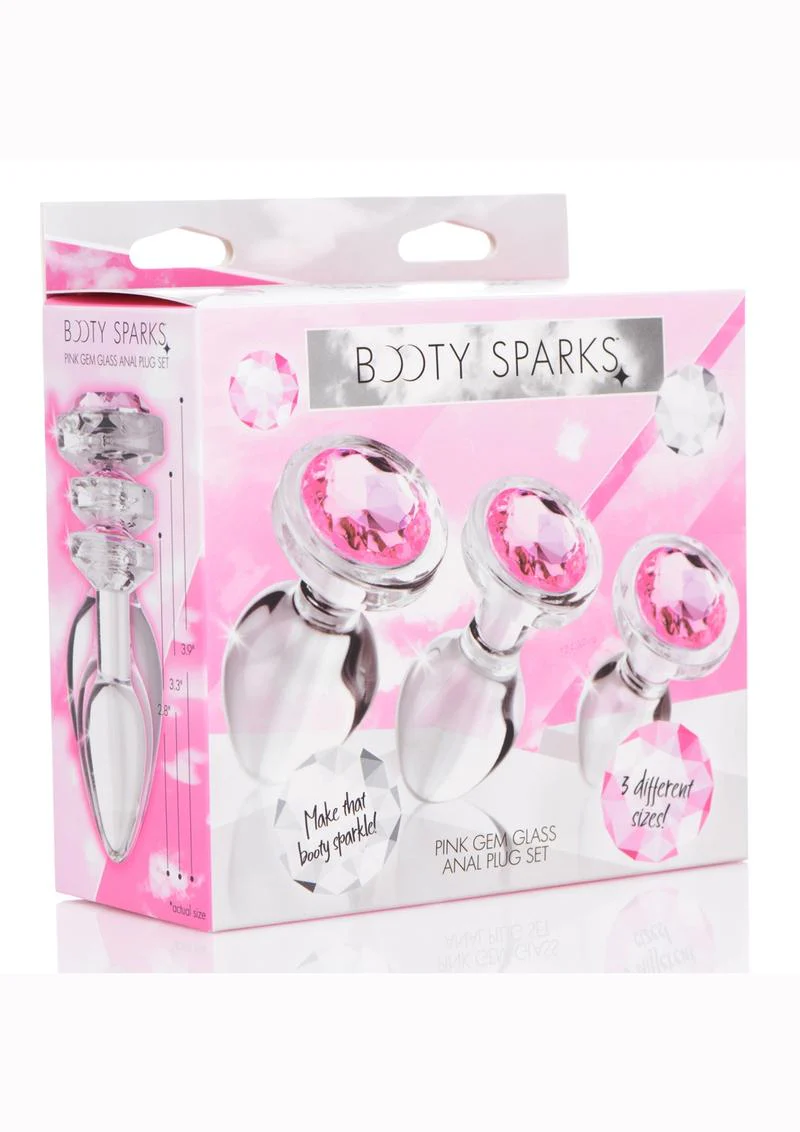 Booty Sparks Pink Gem Glass Anal Plug - Image 2