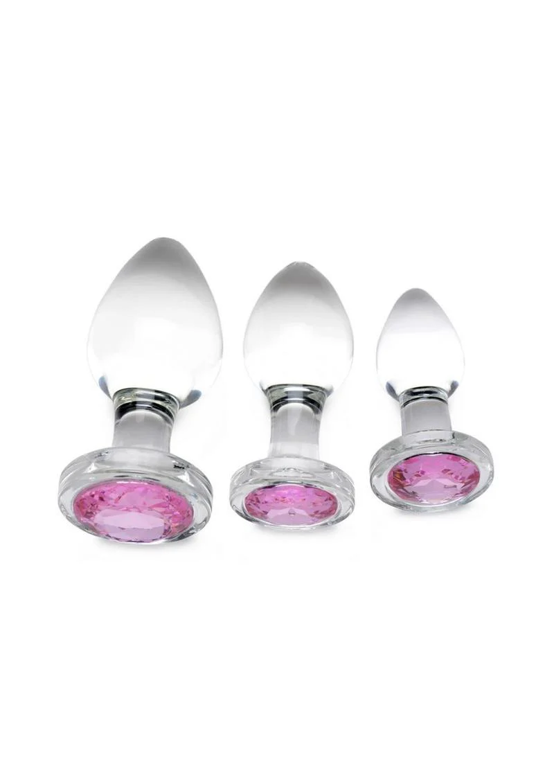 Booty Sparks Pink Gem Glass Anal Plug - Image 3