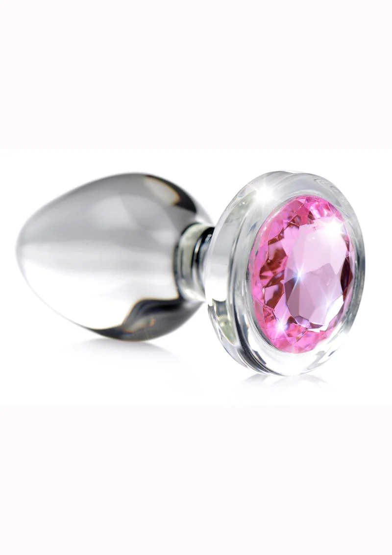 Booty Sparks Pink Gem Glass Anal Plug - Image 2