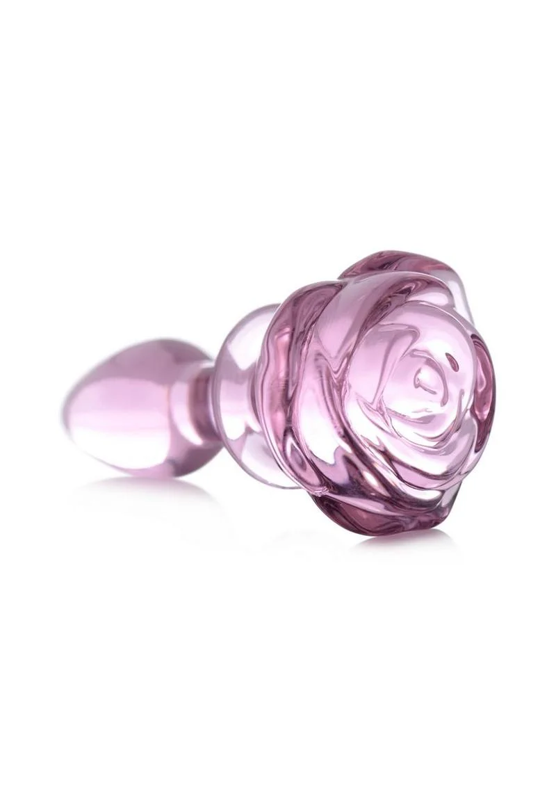 Booty Sparks Pink Rose Glass Anal Plug - Image 10