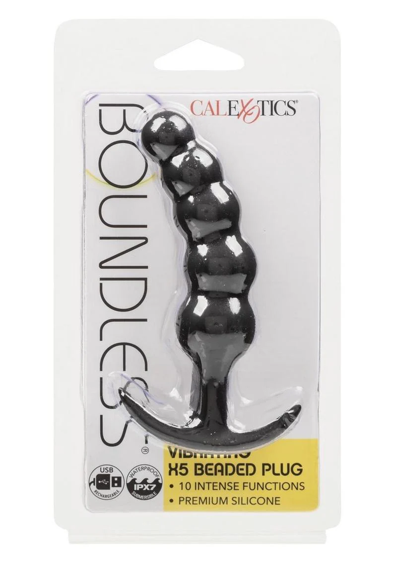 Boundless Vibrating X5 Beaded Plug Rechargeable Silicone Anal Plug - Image 2