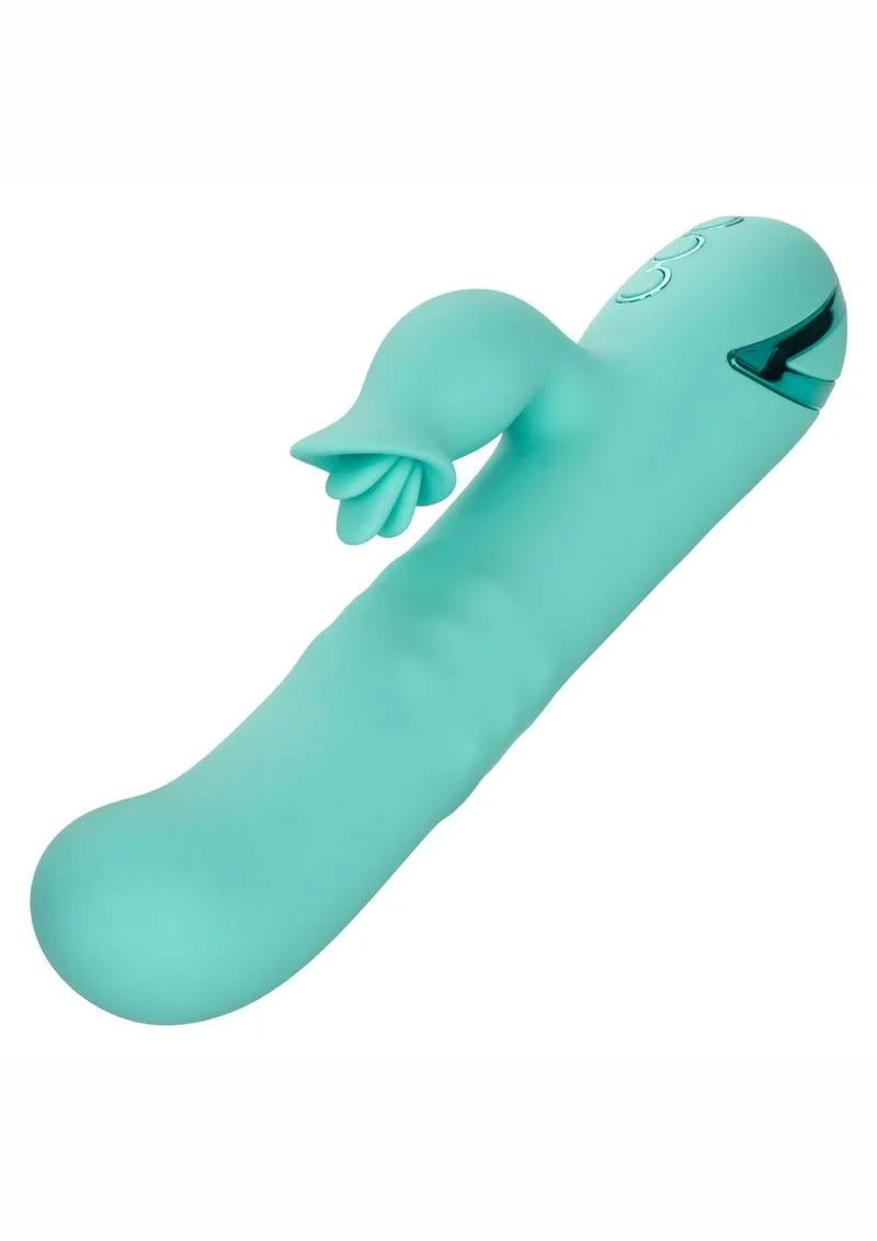 California Dreaming Bel Air Bombshell Rechargeable Silicone Vibrator with Clitoral Stimulator - Image 3