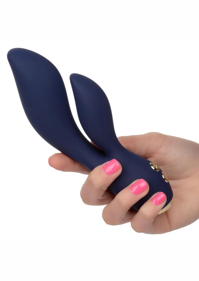 Chic Lilac Rechargeable Silicone Rabbit Vibrator - Image 3