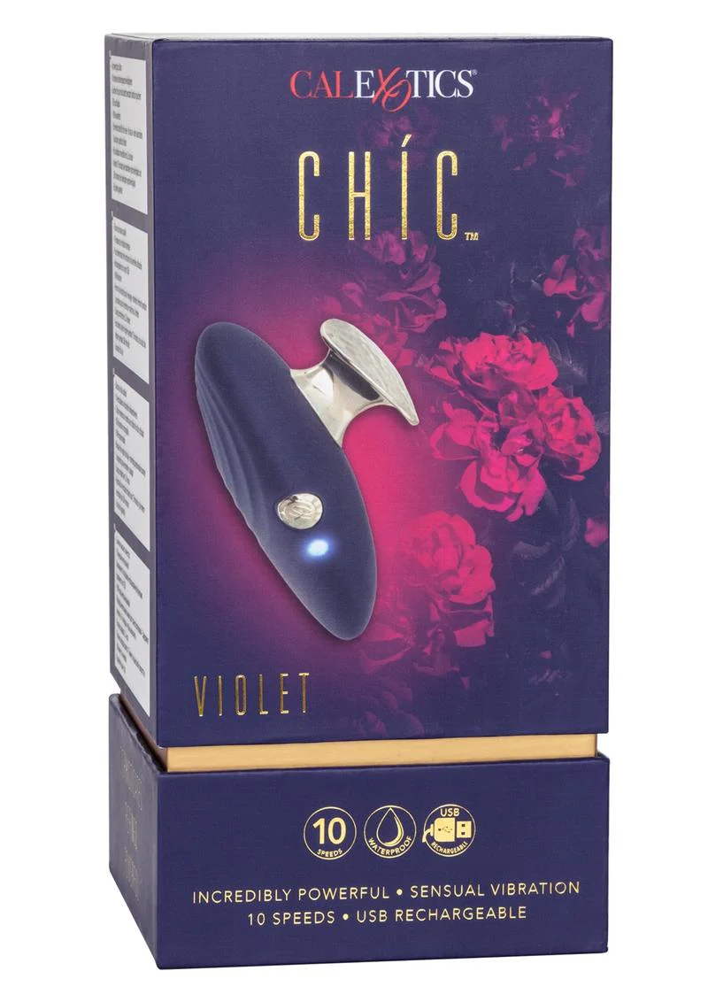 Chic Violet Silicone Rechargeable Massager - Image 2