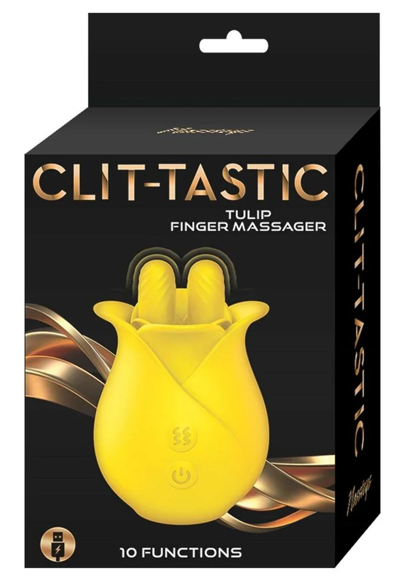 Clit-Tastic Tulip Rechargeable Silicone Finger Massager - Image 3