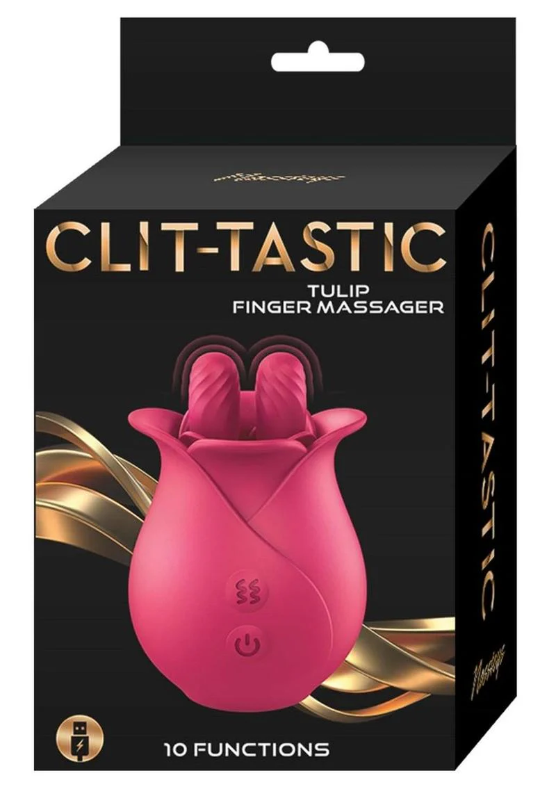 Clit-Tastic Tulip Rechargeable Silicone Finger Massager - Image 6