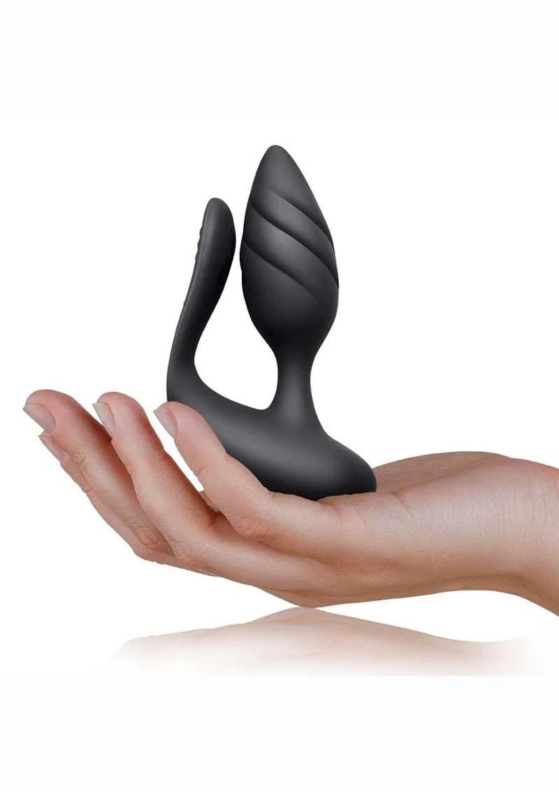 Cocktail Rechargeable Silicone Couples Vibrator with Remote Control - Image 3